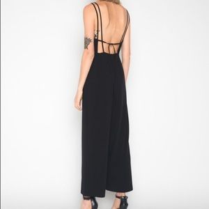 OAK + FORT Black strappy jumpsuit - size XS